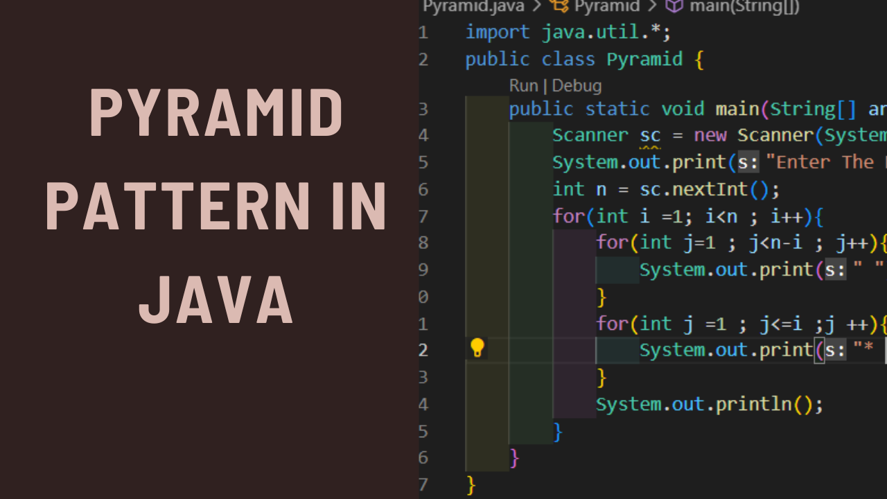 Java Program To Print Pyramid