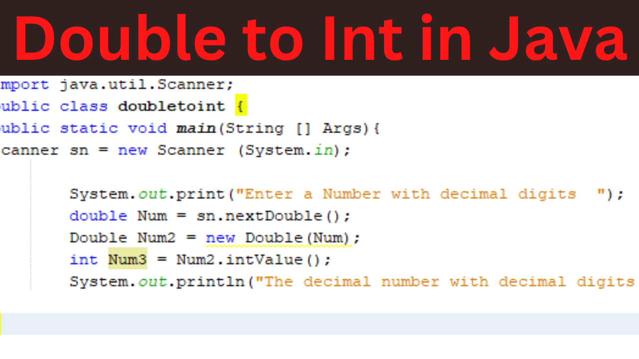 How to Convert Double to Int in Java